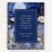 Carnet Lune éthérée et fleurs sauvages Motivationnel (Devant)