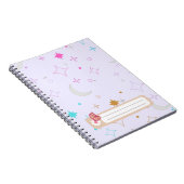 Carnet Lune & Étoiles Lavande Minimaliste (Côté Droit)