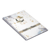 Carnet Lune étoiles or céleste (Côté Droit)