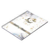 Carnet Lune étoiles or céleste (Côté gauche)