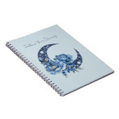 Carnet Lune Florale Bleue (Côté Droit)
