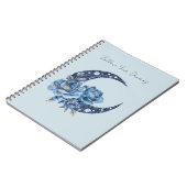 Carnet Lune Florale Bleue (Côté gauche)