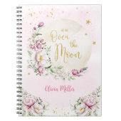 Carnet Lune Florale Rose (Devant)