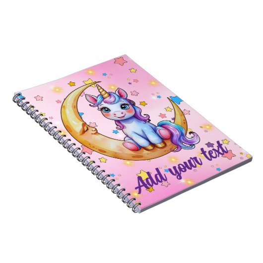 Carnet Lune Licorne Bébé (Côté Droit)