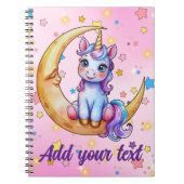 Carnet Lune Licorne Bébé (Devant)