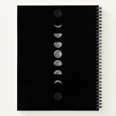 Carnet Lune lunaire Phases Céleste Nom Customisé (Dos)