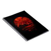 CARNET LUNE ROUGE EFFRAYANTE D'HALLOWEEN (Côté Droit)