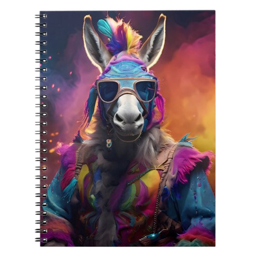 Carnet Lunettes bleues Funky Donkey (Devant)