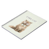 Carnet Lunettes Cool Cat Marron Menthe (Côté gauche)