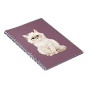 Carnet Lunettes de chat blanc crème violet (Côté Droit)