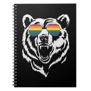 Carnet Lunettes de soleil arc-en-ciel LGBTQ Gay Bear Drap