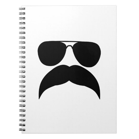 Carnet Lunettes de soleil avec moustache - Choisir la cou (Devant)