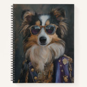 Carnet Lunettes de soleil cool Rockstar Shetland Sheepdog (Devant)