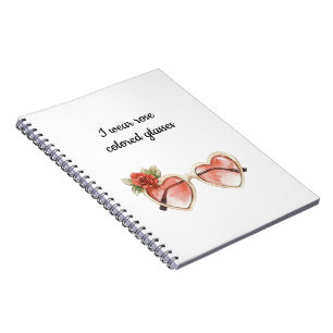 Carnet Lunettes de soleil de couleur rose