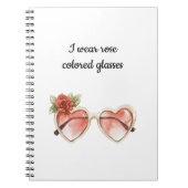 Carnet Lunettes de soleil de couleur rose (Devant)