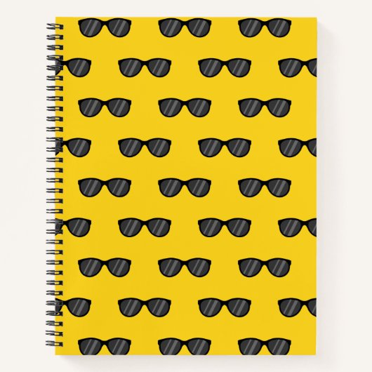 Carnet Lunettes de soleil de dessin cool (Devant)