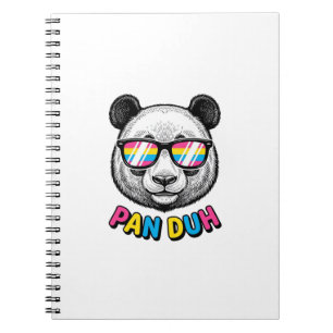 Carnet Lunettes de soleil de Panda drôle Vintage Gravure
