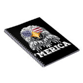 Carnet Lunettes de soleil Eagle USA 4 juillet Drapeau amé (Côté Droit)