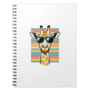 Carnet Lunettes de soleil girafe vintage vecteur rayure r