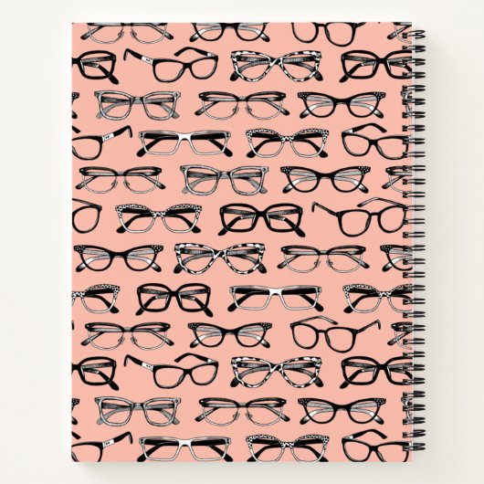 Carnet Lunettes de vue rose pâle, Lunettes de vue, Vêteme (Dos)