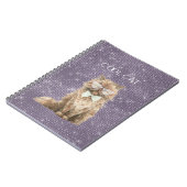 Carnet Lunettes Purple Sparkle Brown Cool Cat (Côté gauche)