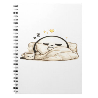 Carnet Lunio endormi Café Matinal Cosy - Mignon Kawaii