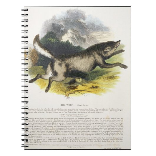 Carnet L'unité centrale éducative d'illustration de loup (Devant)