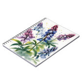Carnet Lupin - Fleurs aquarelle (Côté gauche)