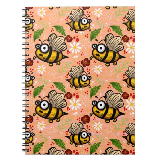 Carnet Lustiges Bienchen - zartes orange (Devant)