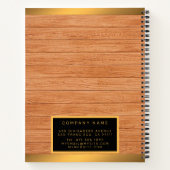 Carnet Luxe 2in1 Gold Wood Carte de visite moderne & (Dos)