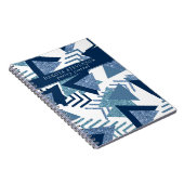 Carnet Luxe 90s Abstrait | Turquoise Navy Blue Custom (Côté Droit)