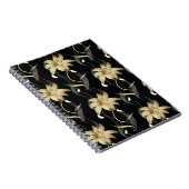 Carnet Luxe à rayures florales : Vintage 3D. (Côté Droit)