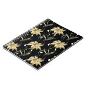 Carnet Luxe à rayures florales : Vintage 3D. (Côté gauche)