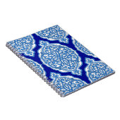 Carnet Luxe blanc-bleu, ornement turc. (Côté Droit)