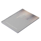 Carnet Luxe Blush Confetti Pluie Motif Gris (Côté gauche)