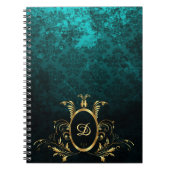 Carnet Luxe Damask or Frame monogramme (Devant)