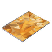 Carnet Luxe design moderne or polygone arrière - plan 3d (Côté gauche)
