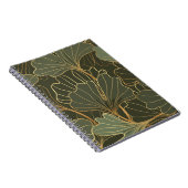 Carnet Luxe Ginkgo Gold Line Art (Côté Droit)