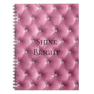 Carnet Luxe Glam Soft Rose Faux Velvet