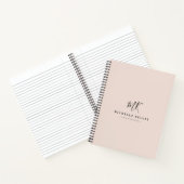 Carnet Luxe Mini Monogramme Rose Clair Chic (Intérieur)