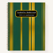 Carnet Luxe Moderne Green Gold Linen Texture Collection (Devant)