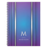 Carnet Luxe Moderne Minimal Abstrait Violet Bleu (Devant)