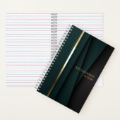 Carnet Luxe or vert élégant notariat simple glam (À l'intérieur)