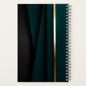 Carnet Luxe or vert élégant notariat simple glam (Verso)