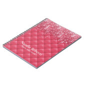 Carnet Luxe Rose Quilé Moderne Parties scintillant Driver (Côté gauche)