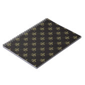Carnet Luxueux Black Gold Fleur De Lis Motif (Côté gauche)