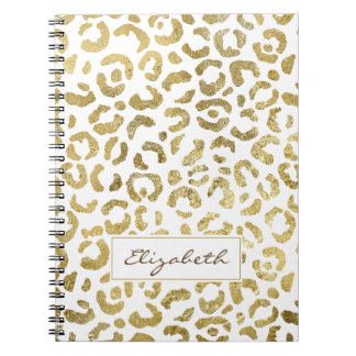 Carnet Luxueux Empreinte de léopard Glam Gold