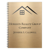 Carnet Luxueux Métallurgique Or Immobilier (Devant)