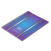 Carnet Luxueux minimalisme moderne abstrait violet bleu (Côté gauche)