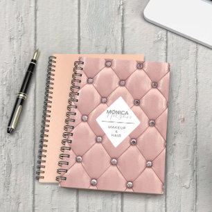 Carnet Luxueux Monogramme doré Rose